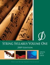 ASTA String Syllabus No. 1 book cover